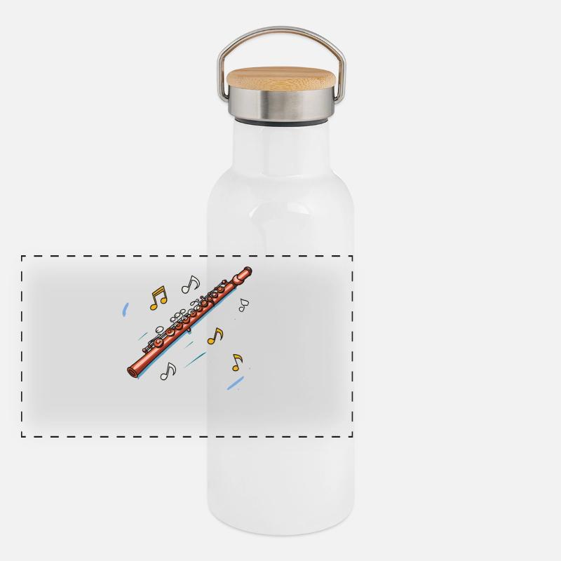 Sketch de flûte Gourde isotherme avec bouchon en bambou