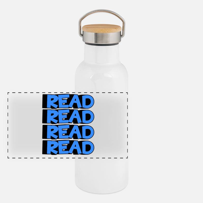 Lire Design - Design 3D Moderne Gourde isotherme avec bouchon en bambou