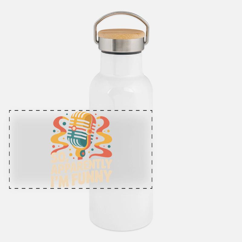 Also, anscheinend bin ich lustig Panorama Thermosflasche mit Bambusdeckel