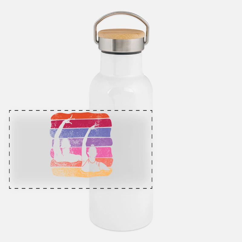 Artistic Swim Team Synchronized Swimming Panoramic Thermal Bottle with Bamboo Lid