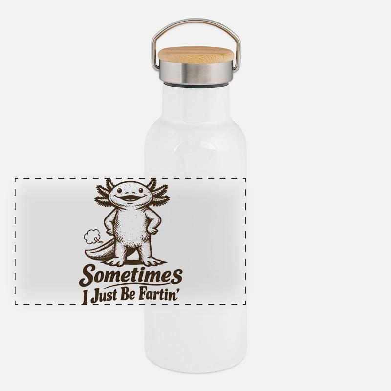 Manchmal furze ich einfach nur. Panorama Thermosflasche mit Bambusdeckel