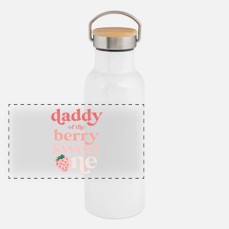 Berry Sweet Daddy Typography Panoramic Thermal Bottle with Bamboo Lid