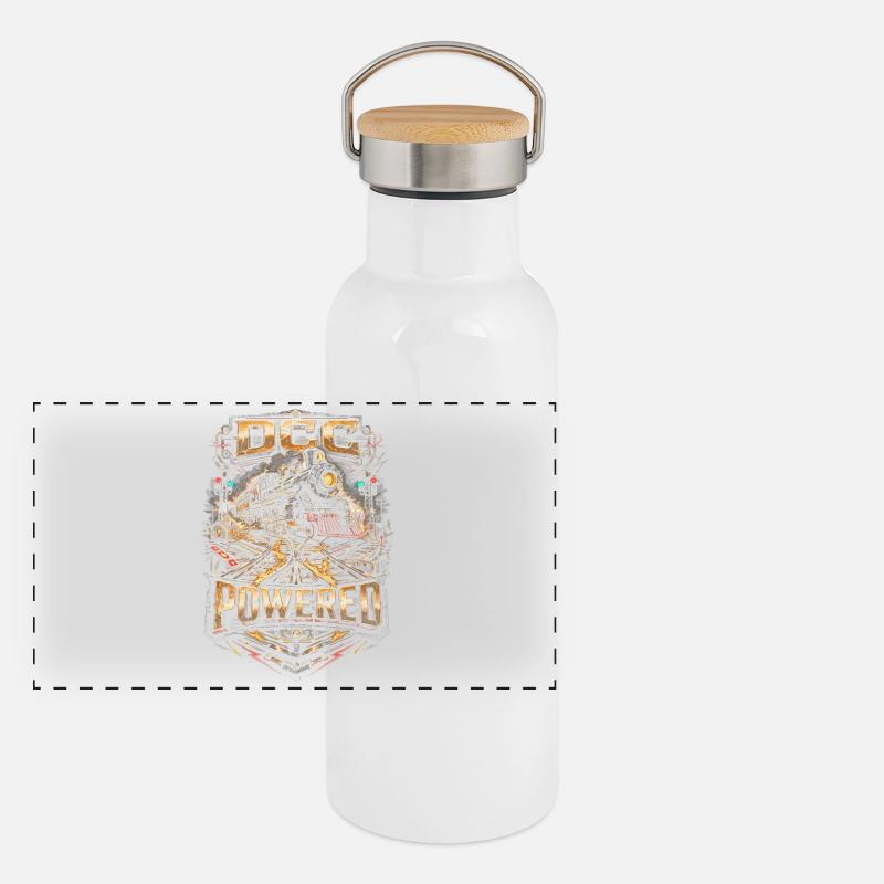 Réseau ferroviaire miniature DCC propulsé Gourde isotherme avec bouchon en bambou