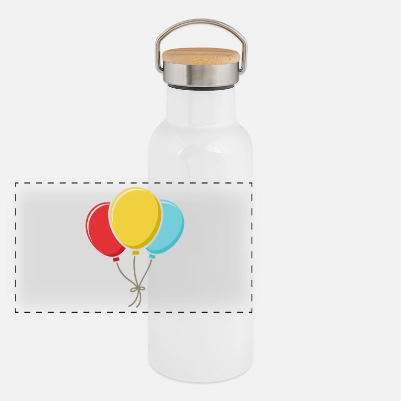 Balloons Panoramic Thermal Bottle with Bamboo Lid