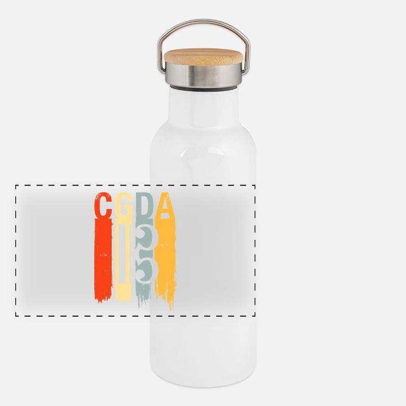 CGDA viola tuning string musician retro Panoramic Thermal Bottle with Bamboo Lid