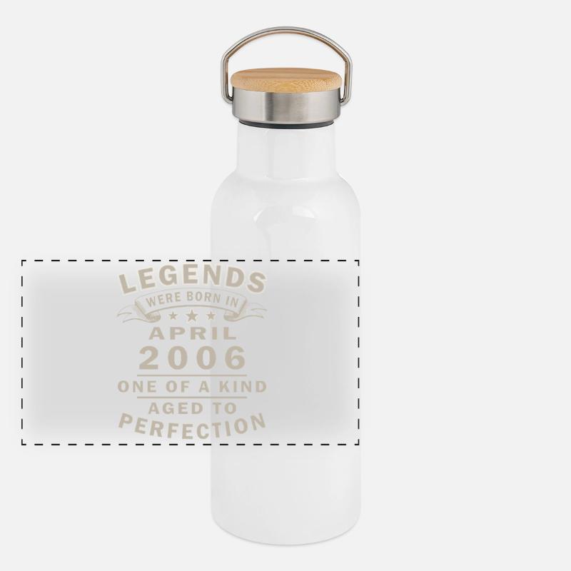 Légendes à partir d’avril 2006 Gourde isotherme avec bouchon en bambou