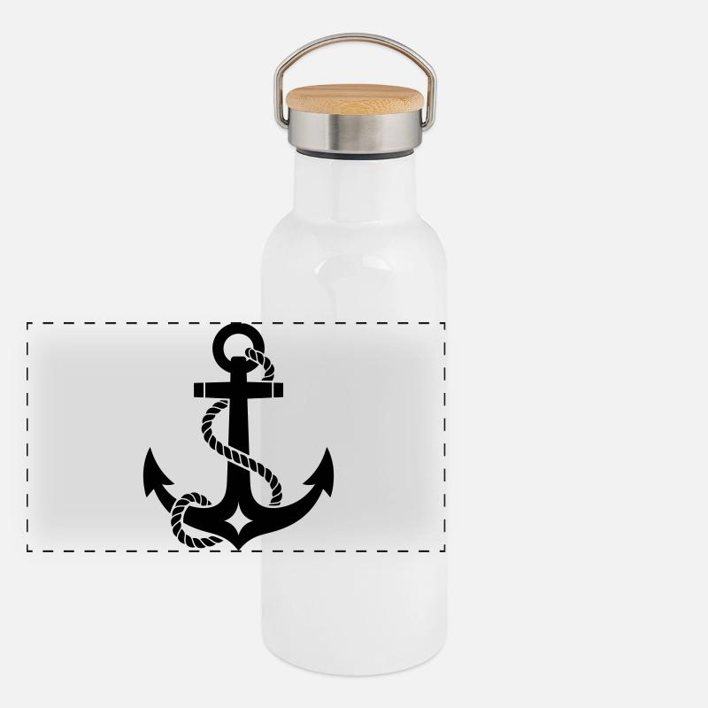 Panorama Thermosflasche mit Bambusdeckel