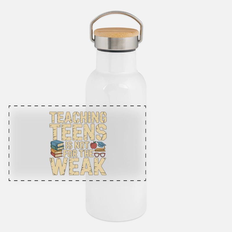 Enseignant de lycée enseignant aux adolescents Gourde isotherme avec bouchon en bambou