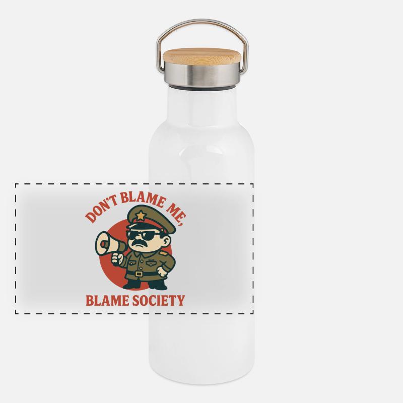 Dont Blame Me Sheriff Panoramic Thermal Bottle with Bamboo Lid