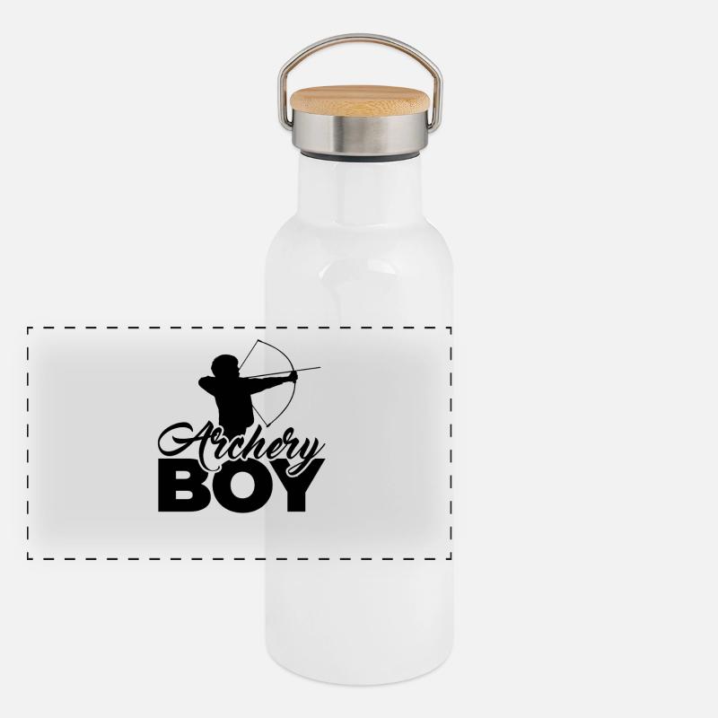 Panorama Thermosflasche mit Bambusdeckel