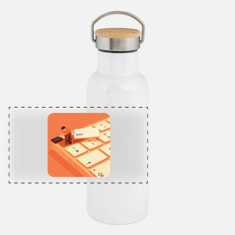 ESC – Mode de travail désactivé Gourde isotherme avec bouchon en bambou