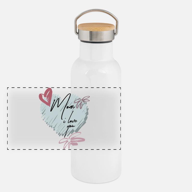 Panorama Thermosflasche mit Bambusdeckel