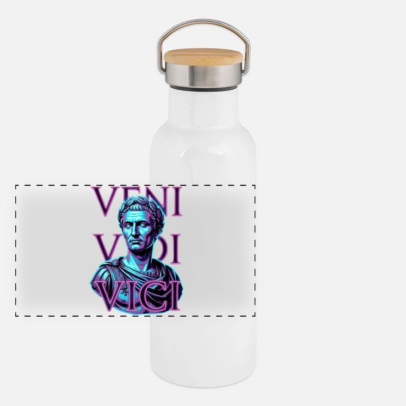 Veni Vidi Vici Caesar Panorama Thermosflasche mit Bambusdeckel