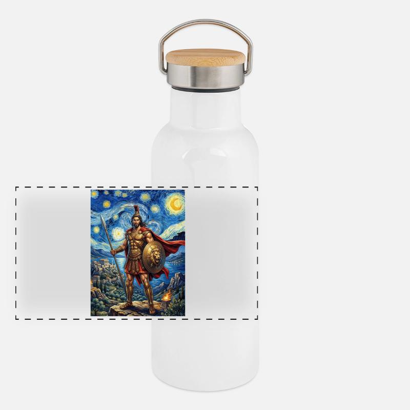 Panorama Thermosflasche mit Bambusdeckel