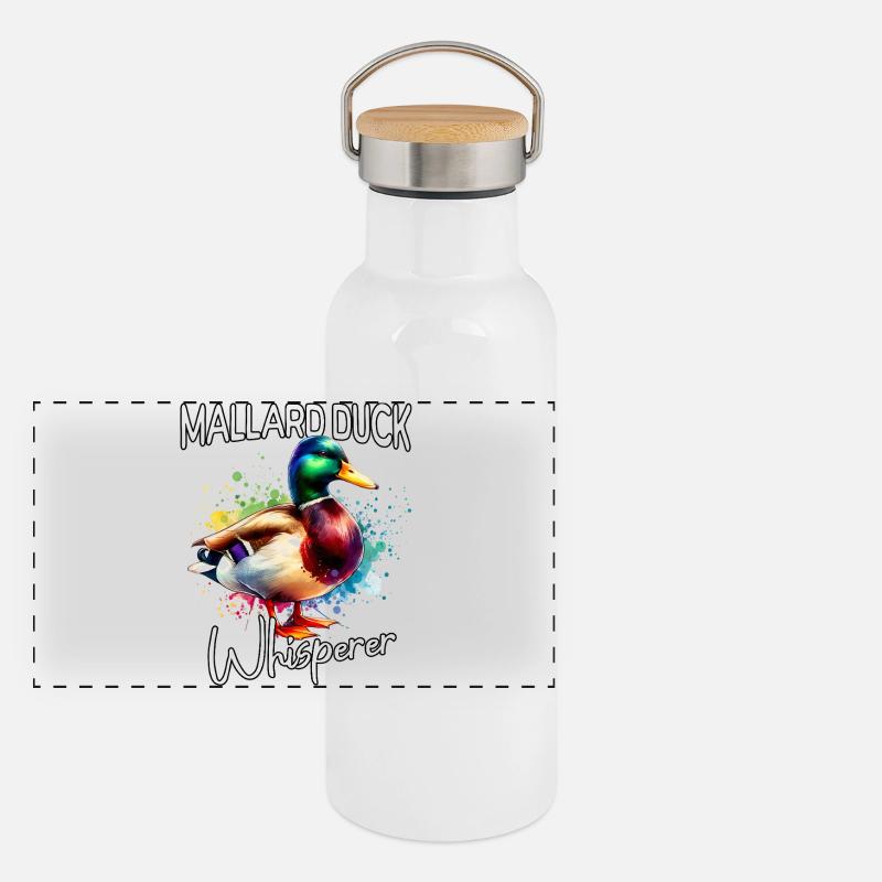 Mallard Whisperer Panoramic Thermal Bottle with Bamboo Lid