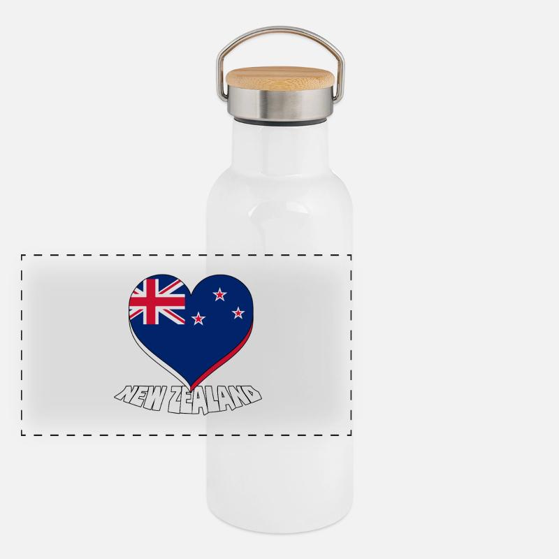 Panorama Thermosflasche mit Bambusdeckel
