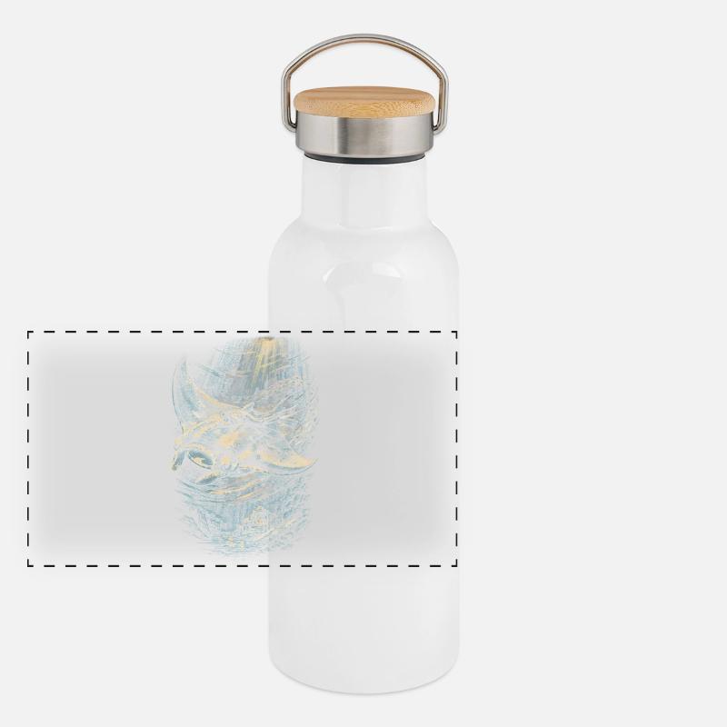 Panorama Thermosflasche mit Bambusdeckel