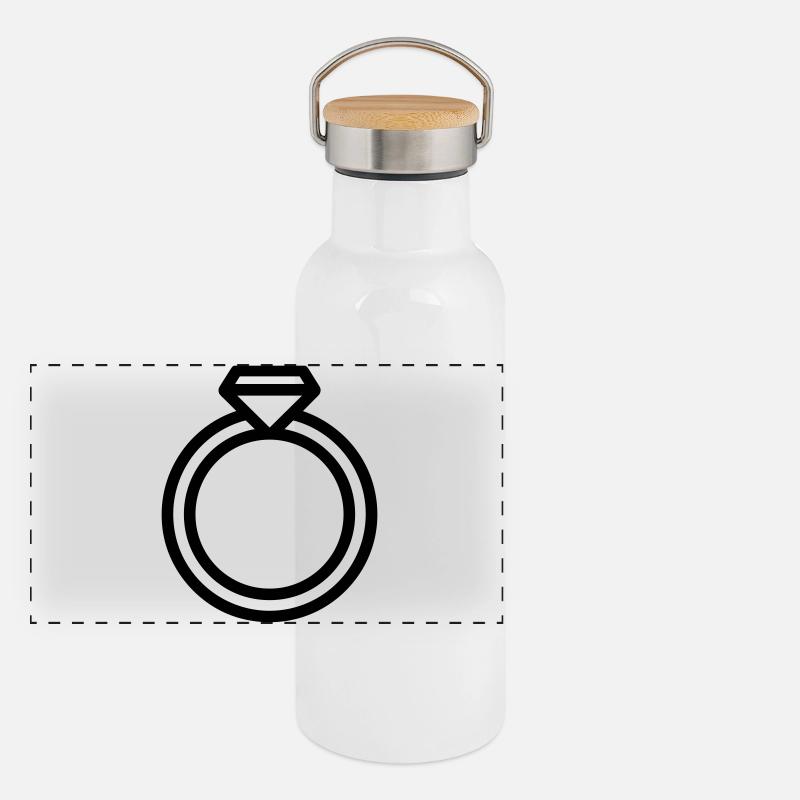 Panorama Thermosflasche mit Bambusdeckel