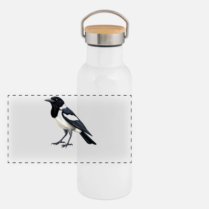 Magpies Magpie Panoramic Thermal Bottle with Bamboo Lid