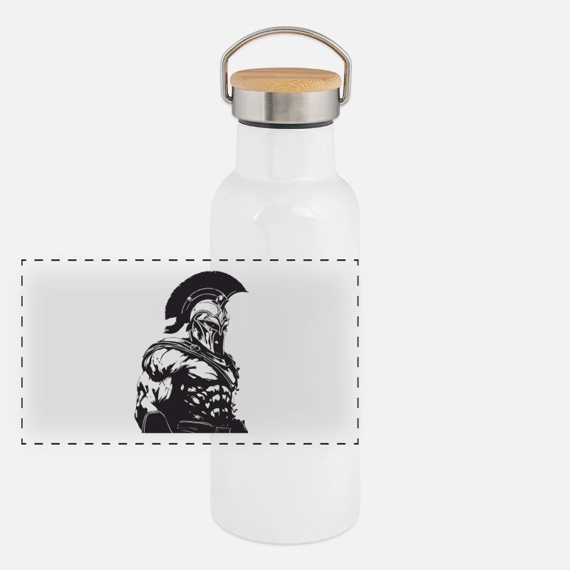 Culturisme Spartan Gladiator Gourde isotherme avec bouchon en bambou