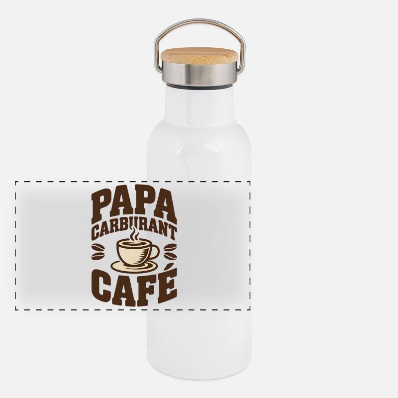 Daddy Fuel Coffee Panoramic Thermal Bottle with Bamboo Lid