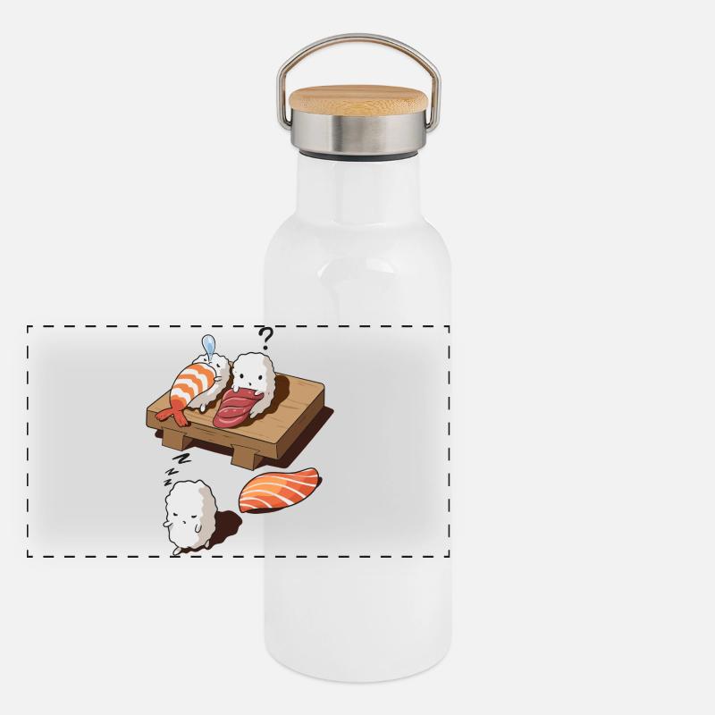 Dreaming of sushi Panoramic Thermal Bottle with Bamboo Lid
