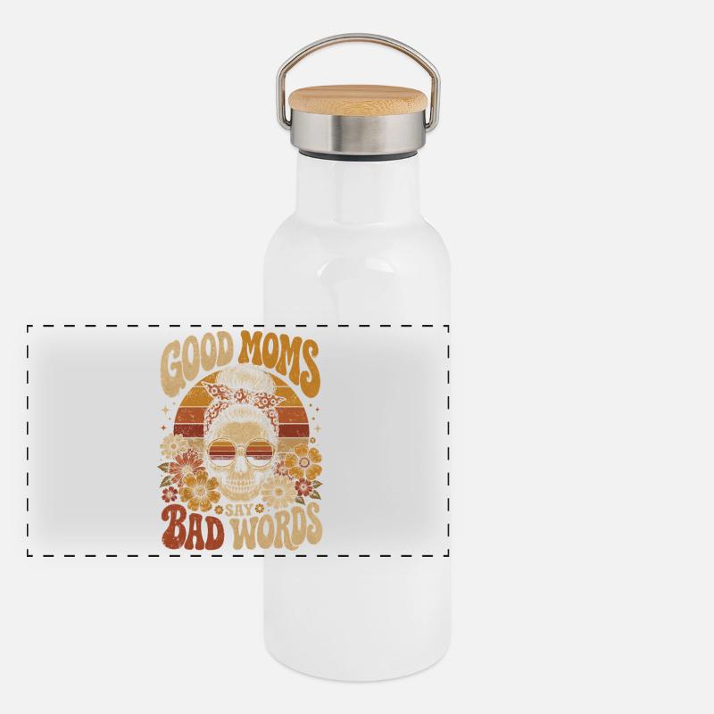 Good moms say bad words Panoramic Thermal Bottle with Bamboo Lid