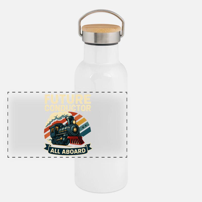 Train de train de chef de file futur Gourde isotherme avec bouchon en bambou