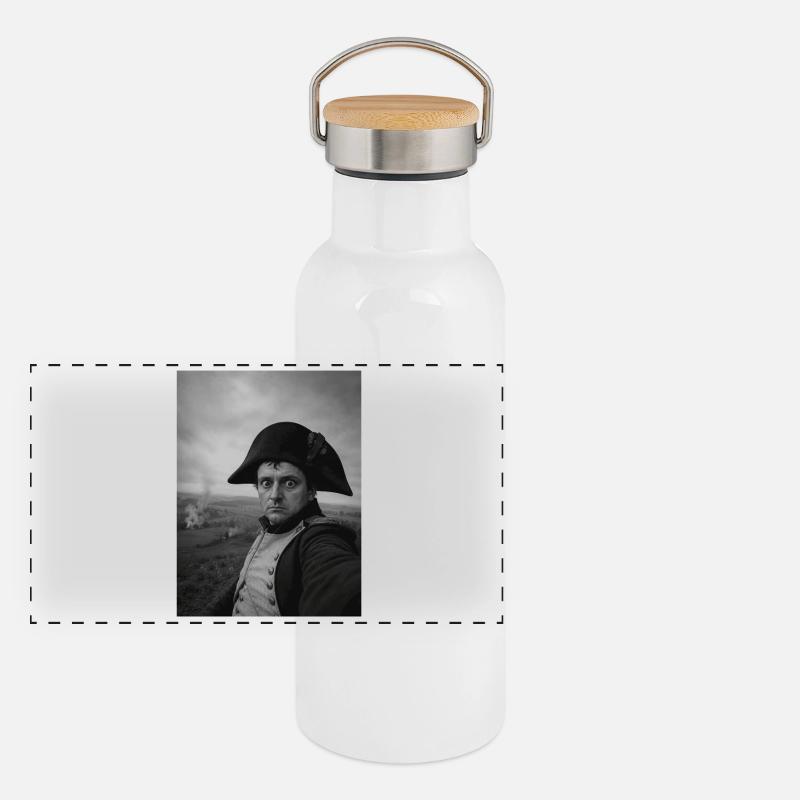 Selfie Napoléon Gourde isotherme avec bouchon en bambou