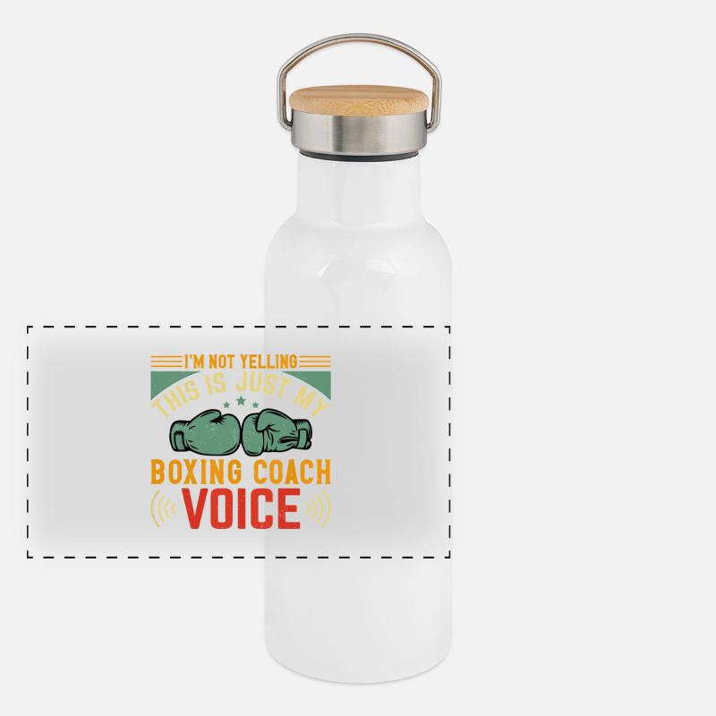 Boxing Coach Voice Tee Panoramic Thermal Bottle with Bamboo Lid