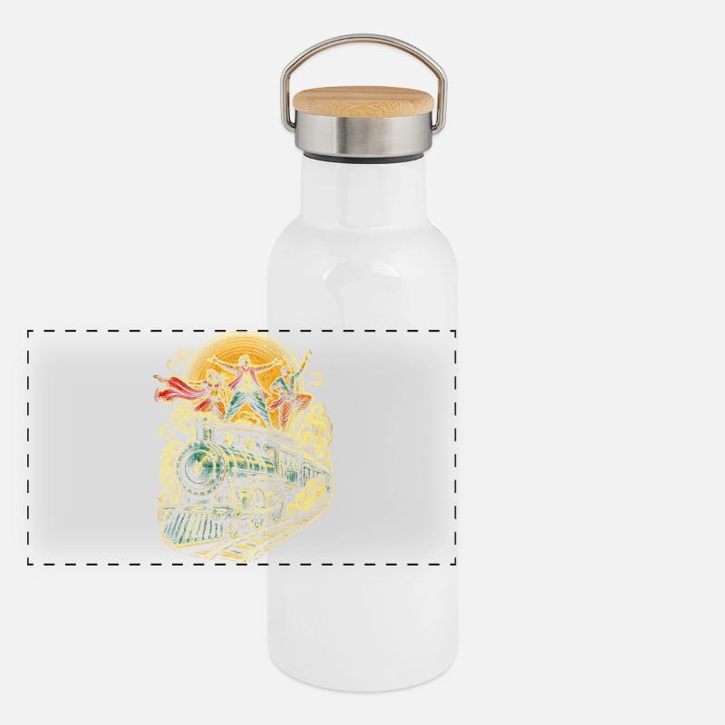 Bollywood Panorama Thermosflasche mit Bambusdeckel