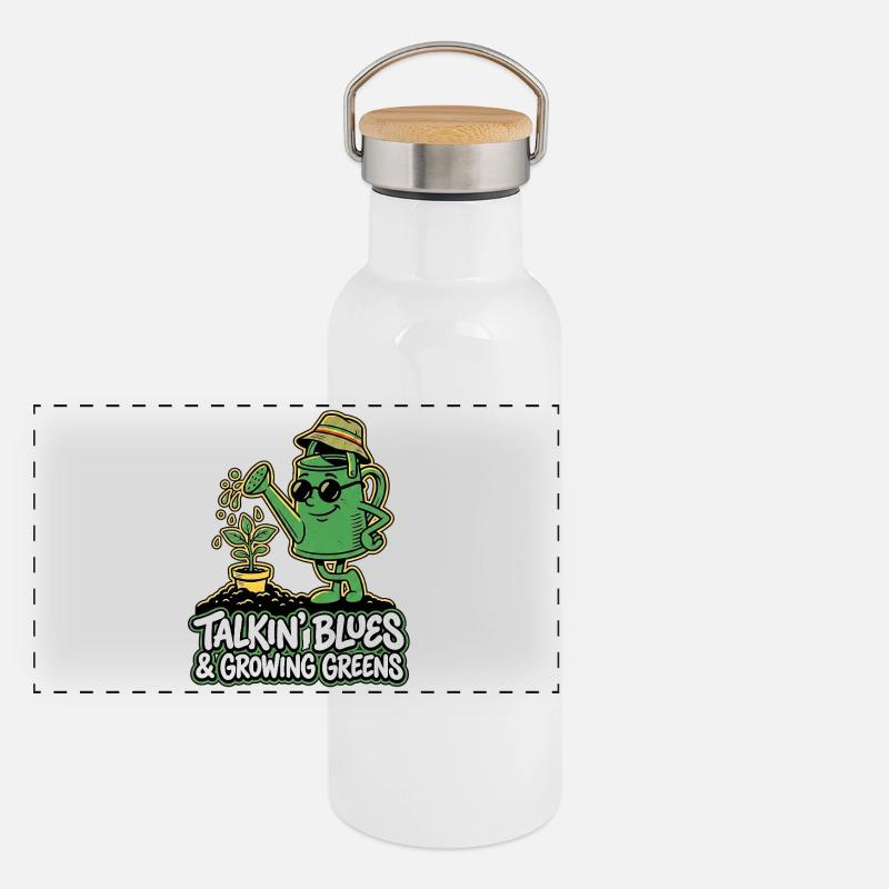 Growing Greens Panoramic Thermal Bottle with Bamboo Lid
