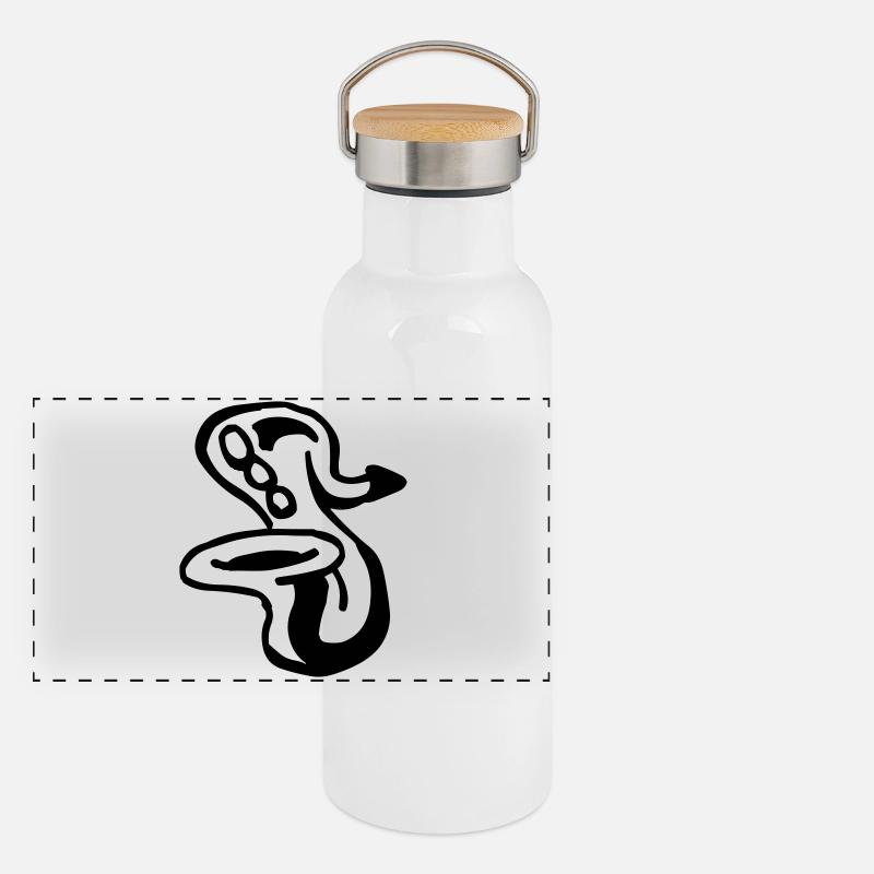 Panorama Thermosflasche mit Bambusdeckel