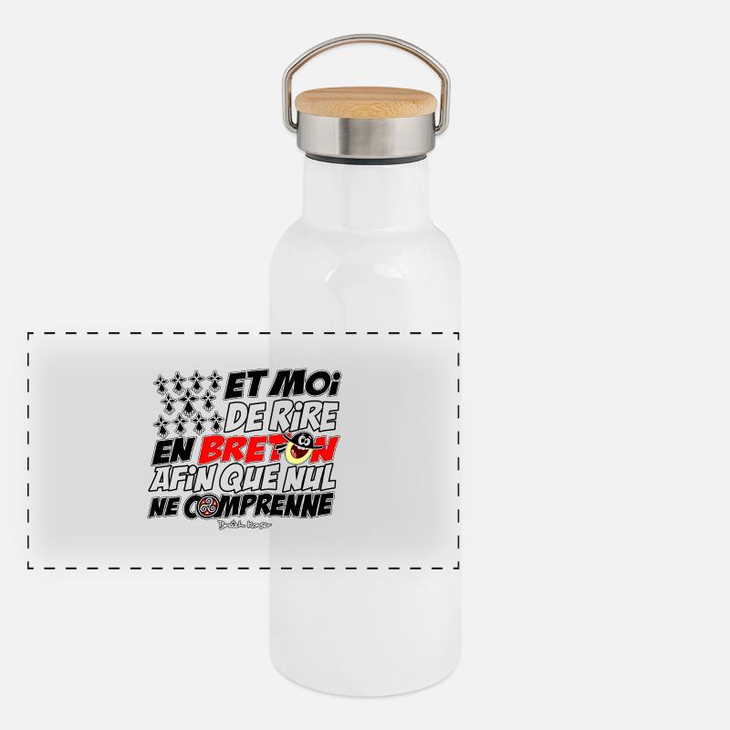 And I laugh in Breton Panoramic Thermal Bottle with Bamboo Lid