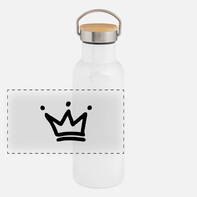 krone kronen crown Panorama Thermosflasche mit Bambusdeckel