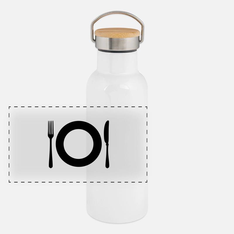Besteck - Restaurant Panorama Thermosflasche mit Bambusdeckel