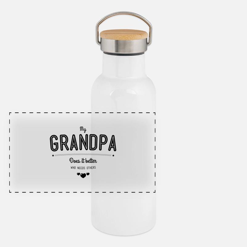 My grandpa does it better Gourde isotherme avec bouchon en bambou