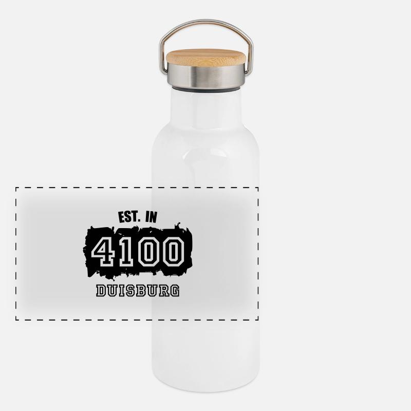 Established 4100 Duisburg Panorama Thermosflasche mit Bambusdeckel