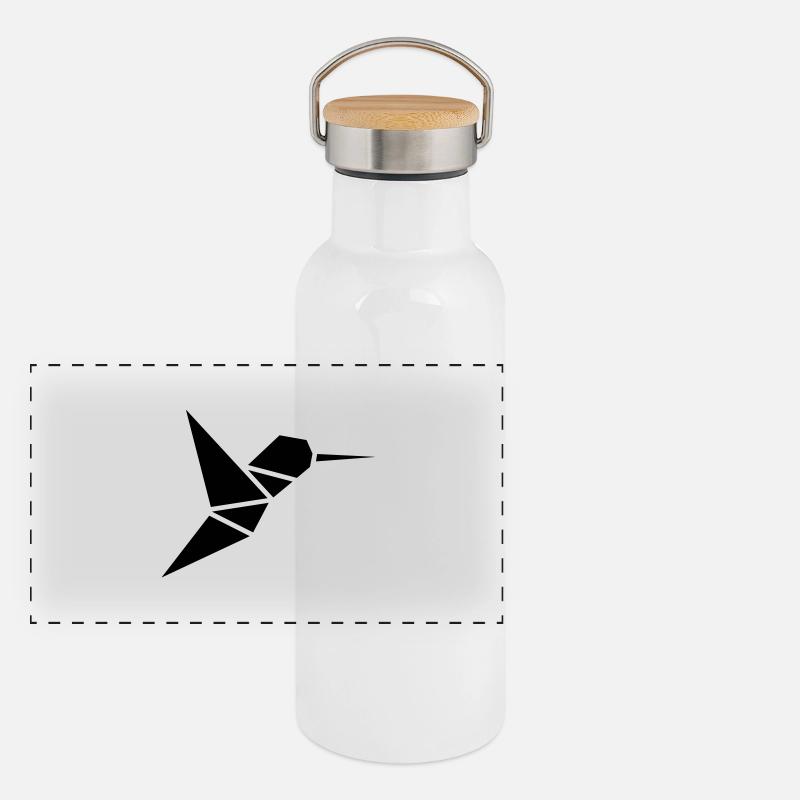 KOLIBRI Panorama Thermosflasche mit Bambusdeckel