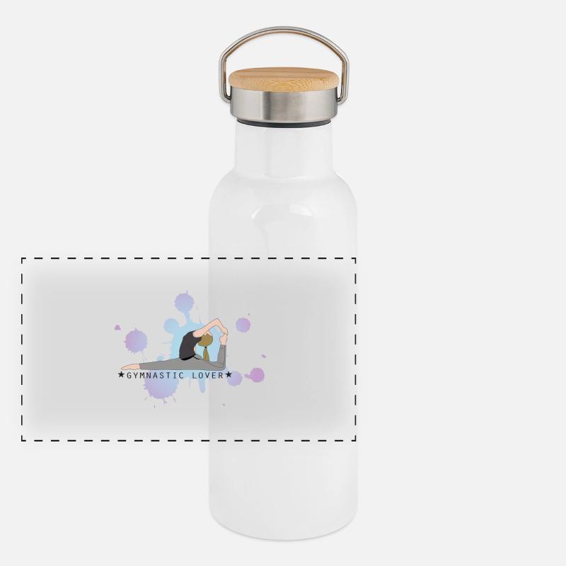gymnastic lover Panorama Thermosflasche mit Bambusdeckel