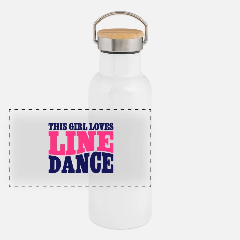LINE DANCE LOVER Panoramic Thermal Bottle with Bamboo Lid