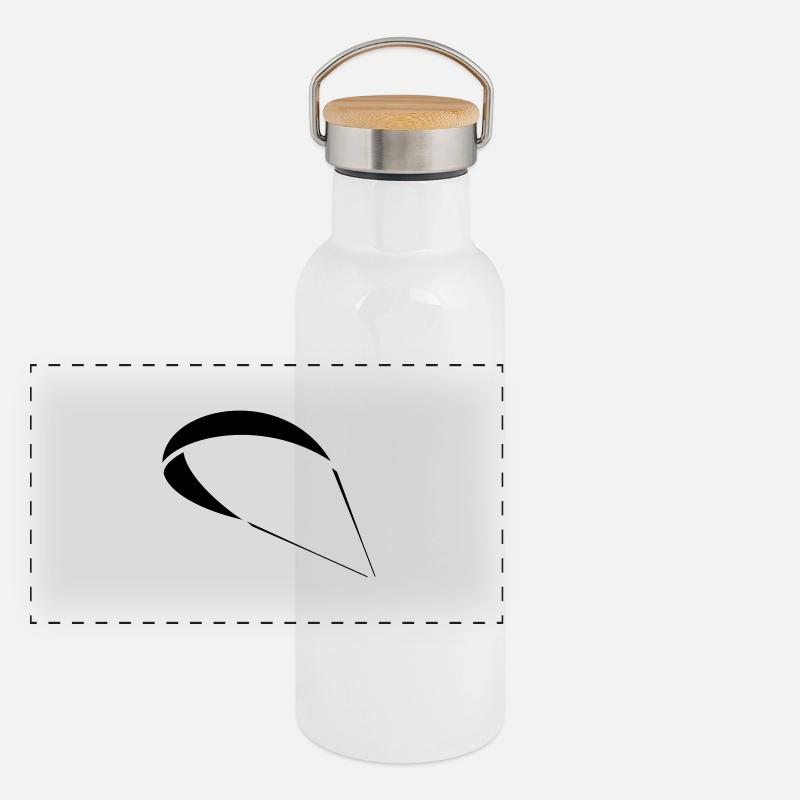 Kite Gleitschirm Panorama Thermosflasche mit Bambusdeckel