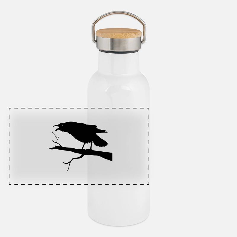 Panorama Thermosflasche mit Bambusdeckel