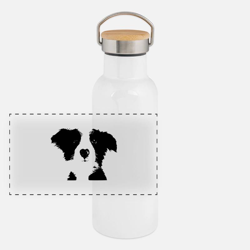 chien Gourde isotherme avec bouchon en bambou