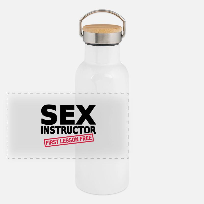 Sex Instructor Gourde isotherme avec bouchon en bambou
