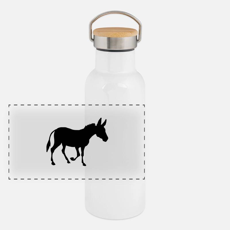 Âne Gourde isotherme avec bouchon en bambou