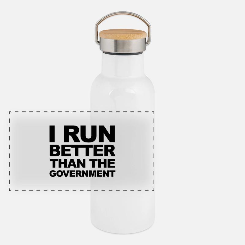 Run Gourde isotherme avec bouchon en bambou