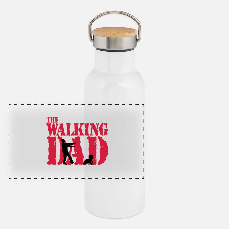 WALKING DAD Gourde isotherme avec bouchon en bambou