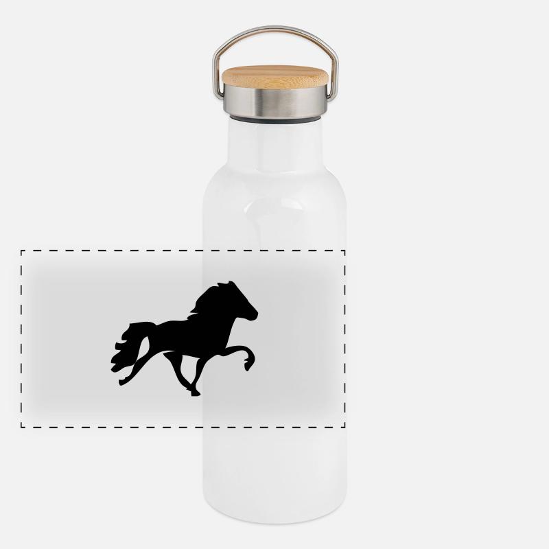 Panorama Thermosflasche mit Bambusdeckel