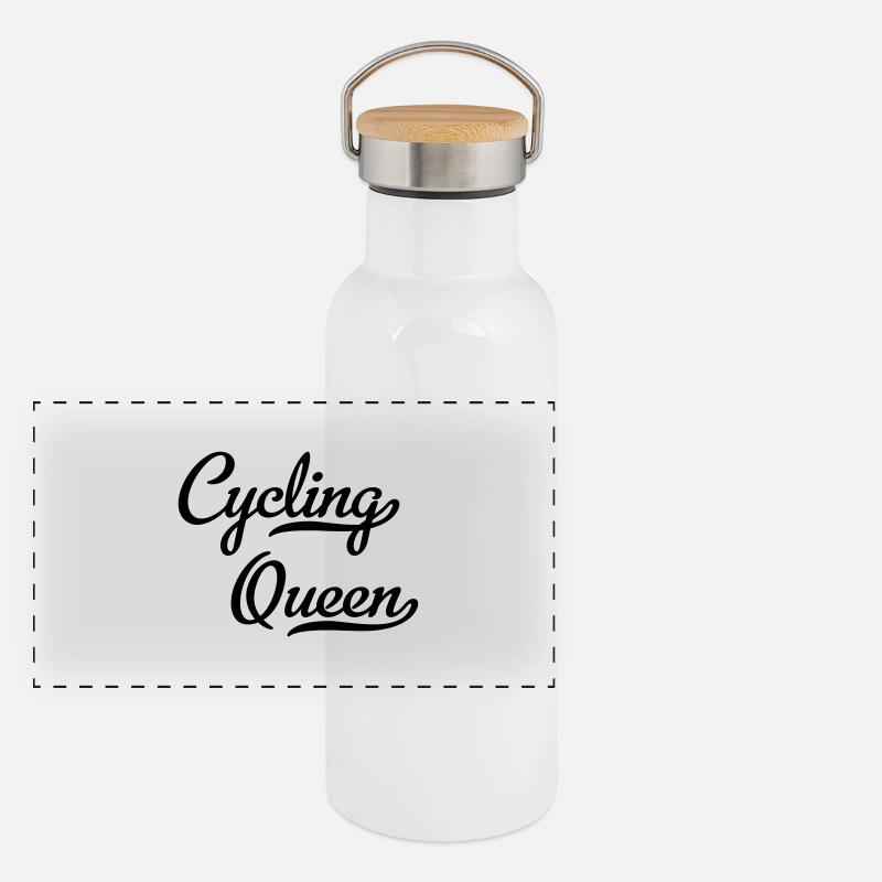 Bicyclette Gourde isotherme avec bouchon en bambou